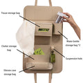 Collapsible Felt Cloth Car Backseat Organizer With 5 Pocket