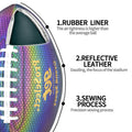 Holographic Glowing Reflective Football Size 9 Pu Leather
