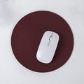 Round Pu Leather Non-Slip Mouse Pad
