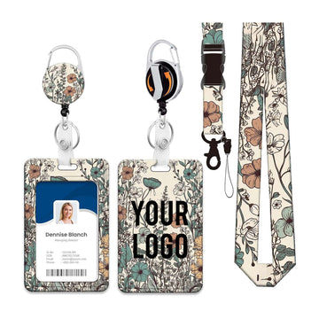 Lanyard Retractable Badge Reel With ID Card Holder