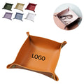 Foldable Pu Leather Desk Sundries Storage Tray