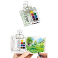 8 Grid Portable Travel Acrylic Watercolor Palette With Clip