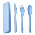 Wheat Straw Cutlery Set with Case - Eco Utensils