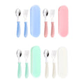 Portable Stainless Steel Toddler Utensils Fork And Spoon Set