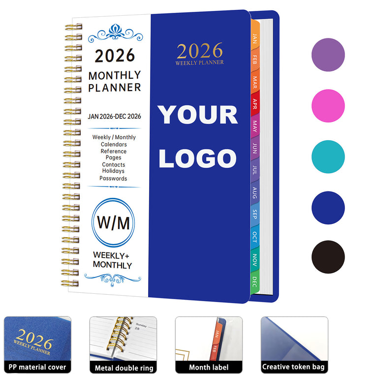 Coil A5 Size Monthly Weekly Planner Record Notebook