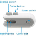 2 in 1 Mini Plsatic Bag Sealer Cutting