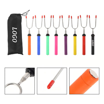 360-Degree Rotary Telescopic Barbecue Fork