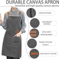 Adjustable Cross Back Waterproof Canvas Apron