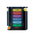 Portable Stackable Weekly Pill Organizer Clear Plastic Case