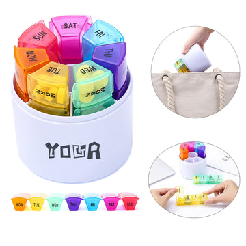 Detachable 28-Compartment Round Medicine Storage Box
