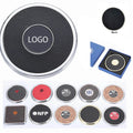 Matal Ring Leather Coasters with Box