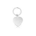 Heart Shaped Stainless Steel Keychain