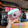 13 Oz Camera Shape Straw Plastic Cup