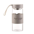 16OZ Glass Water Bottle W/ Tea Filter And Leather Sleeve