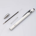 White Aluminum Push Action Ballpoint Pen with Medium Oil