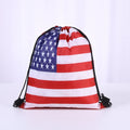 American Flag Drawstring Backpack