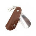 Foldable Shoehorn Keychain PU Leather Shoe Helper Keyring