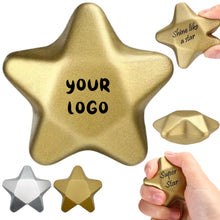 Custom 2" Gold Soft PU Foam Star Stress Reliever