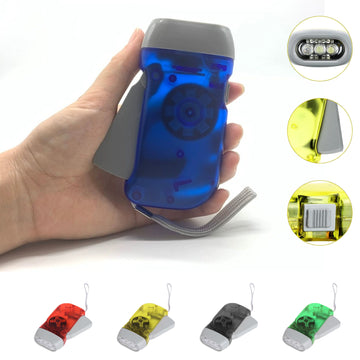 3 LED Hand Crank Emergency Flashlight