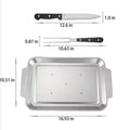 Classic Turkey Roasting Pan With Knife And Fork Set