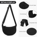 Unisex Nylon Waterproof Outdoor Leisure Half Moon Bag