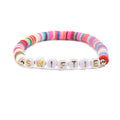 Custom Clay Letter Bracelet
