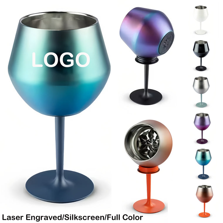 14oz Stainless Steel Detachable Champagne Goblet Wine Glass