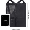 Swim Drawstring Backpack Mesh Bag With Wet Dry Compartments