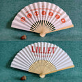 Full Color Folding Paper Fan with Bamboo Handle