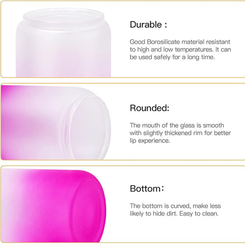 16 Oz Gradient Glass Tumbler