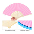 Full Color Folding Paper Fan with Bamboo Handle