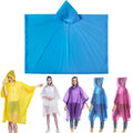 Adults Reusable With Drawstring Hood Eva Rain Coat Ponchos