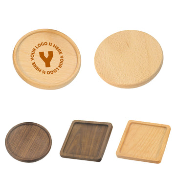 Wooden Square/Round Beverage Coaster
