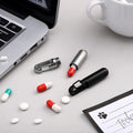 Portable Stainless Steel Medicine Bottle For Keychain
