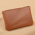 Leather Zipper Coin Purse