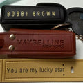 Leather Lipstick Holder Keychain With Mirror