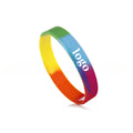 Customized Rainbow Silicone Wristbands