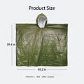 Emergency Thermal Rain Poncho With Hood Portable