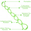 Multi Ring Resistance Bands For Yoga Pilates Stretching