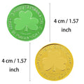 Shamrock Shaped Metal Coin For St. Patrick's Day Party Gift