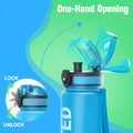 Durable and Leakproof Water Bottles  32oz with Time Marker