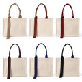 Canvas Bag With Ribbon Design