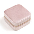 Square Velvet Jewelry Box With Mirror