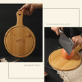 Pizza Peel Round Bamboo Cutting Board With Handle