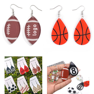 Sport Style Acrylic Earrings