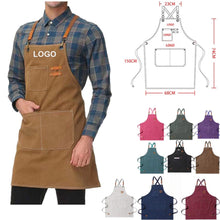 Cotton Canvas Cross Back Adjustable Apron