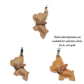 Cute Bulldog Keychain Lovely PU Leather Dog Hanger