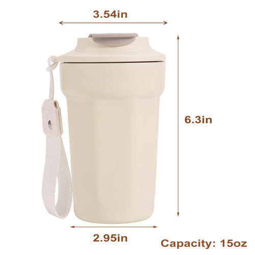 15 oz Vacuum Insulated Stainless Steel Travel Mug