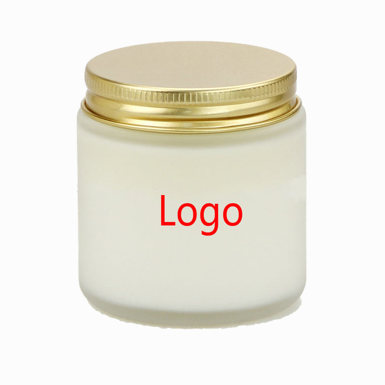 Frosted Glass Scented Candle Jar