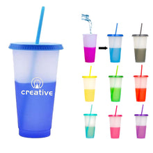 24Oz Color Changing Cup With Straw